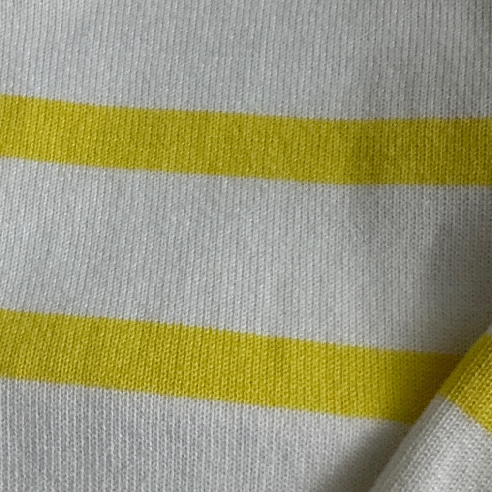 Talbots Yellow and White Striped Cardigan - Picture 5 of 5